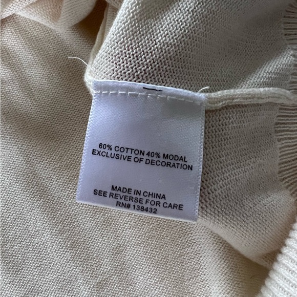 ModCloth Printemps Cream School Sweater with Rainbow Embroidery • Large - Picture 8 of 8